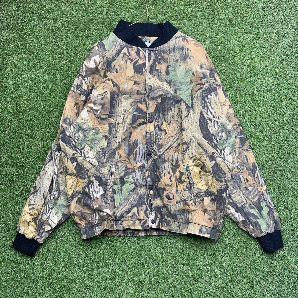 GUNFLINT Camo Woodland Jacket Mens 2XL Tall Flannel Tree Bark Camouflage Hunting